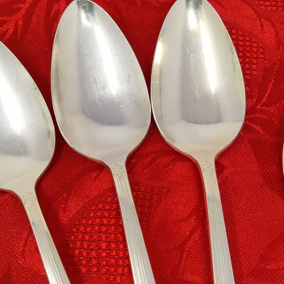 5X Serving Pieces 1939 ROYAL ROSE Oneida Nobility Plate Silverplate Spoons Sprea - Picture 5 of 13